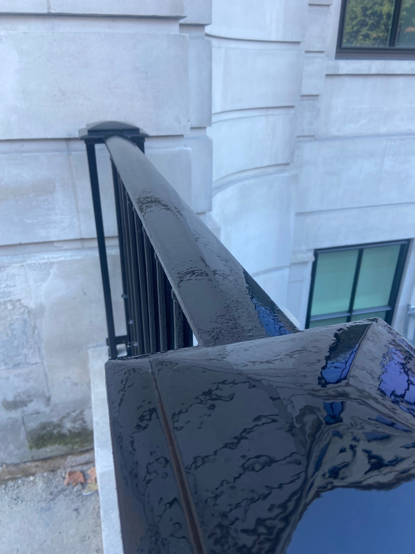Professional balustrade spraying by Shaw Spray Ltd in West Sussex
