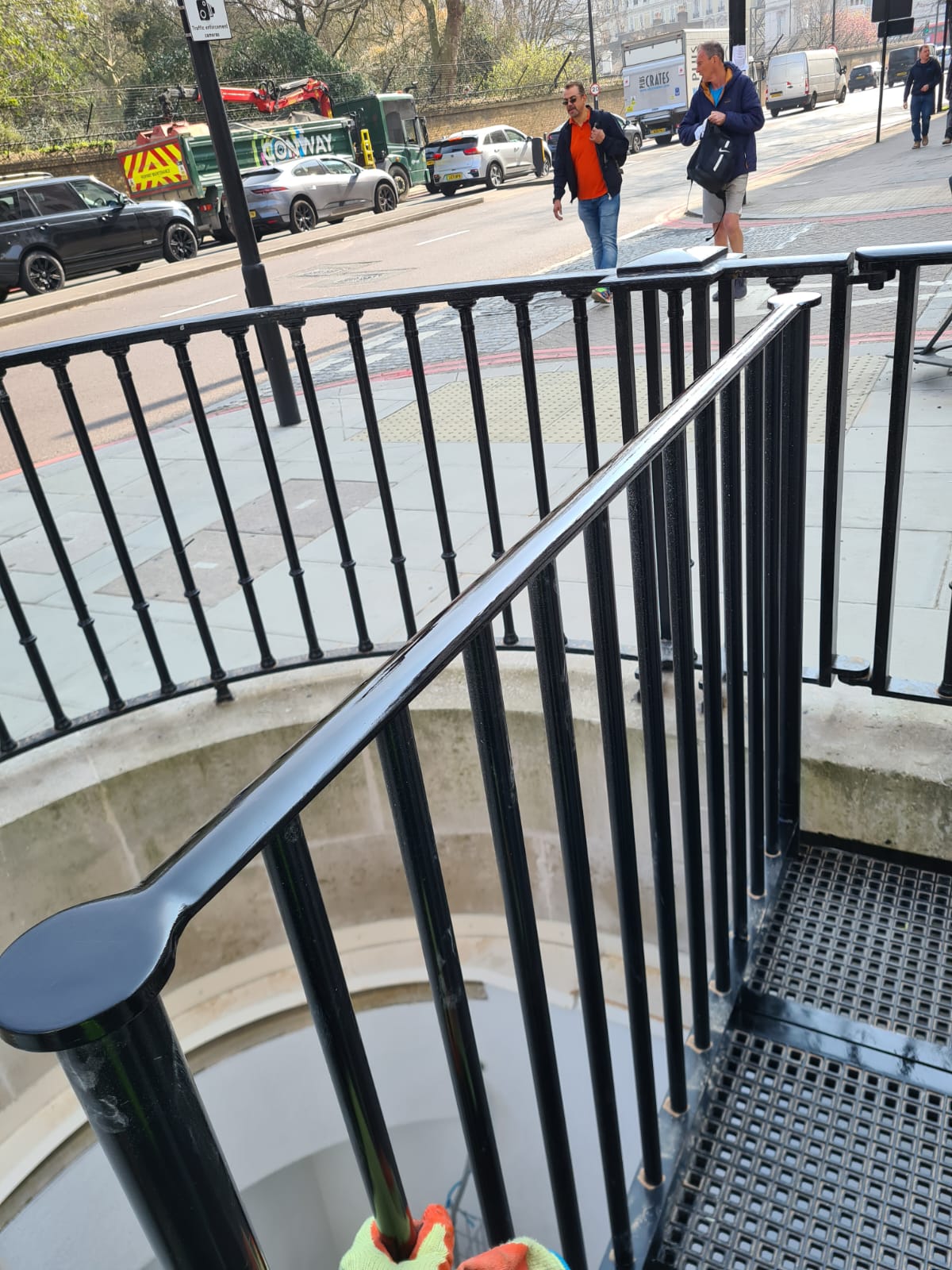 Professional balustrade spraying by Shaw Spray Ltd in West Sussex
