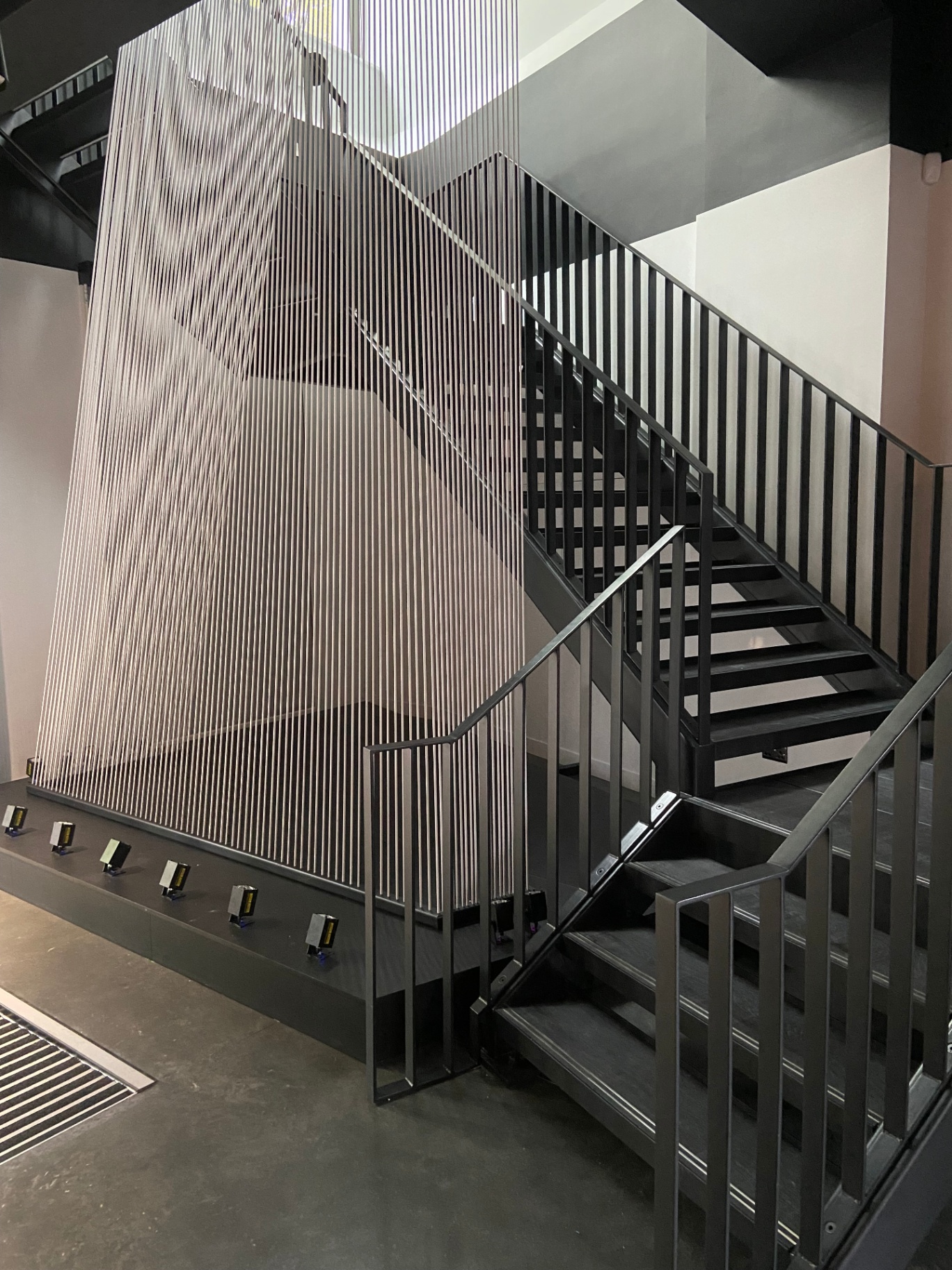 Professional feature staircase spraying by Shaw Spray Ltd in West Sussex
