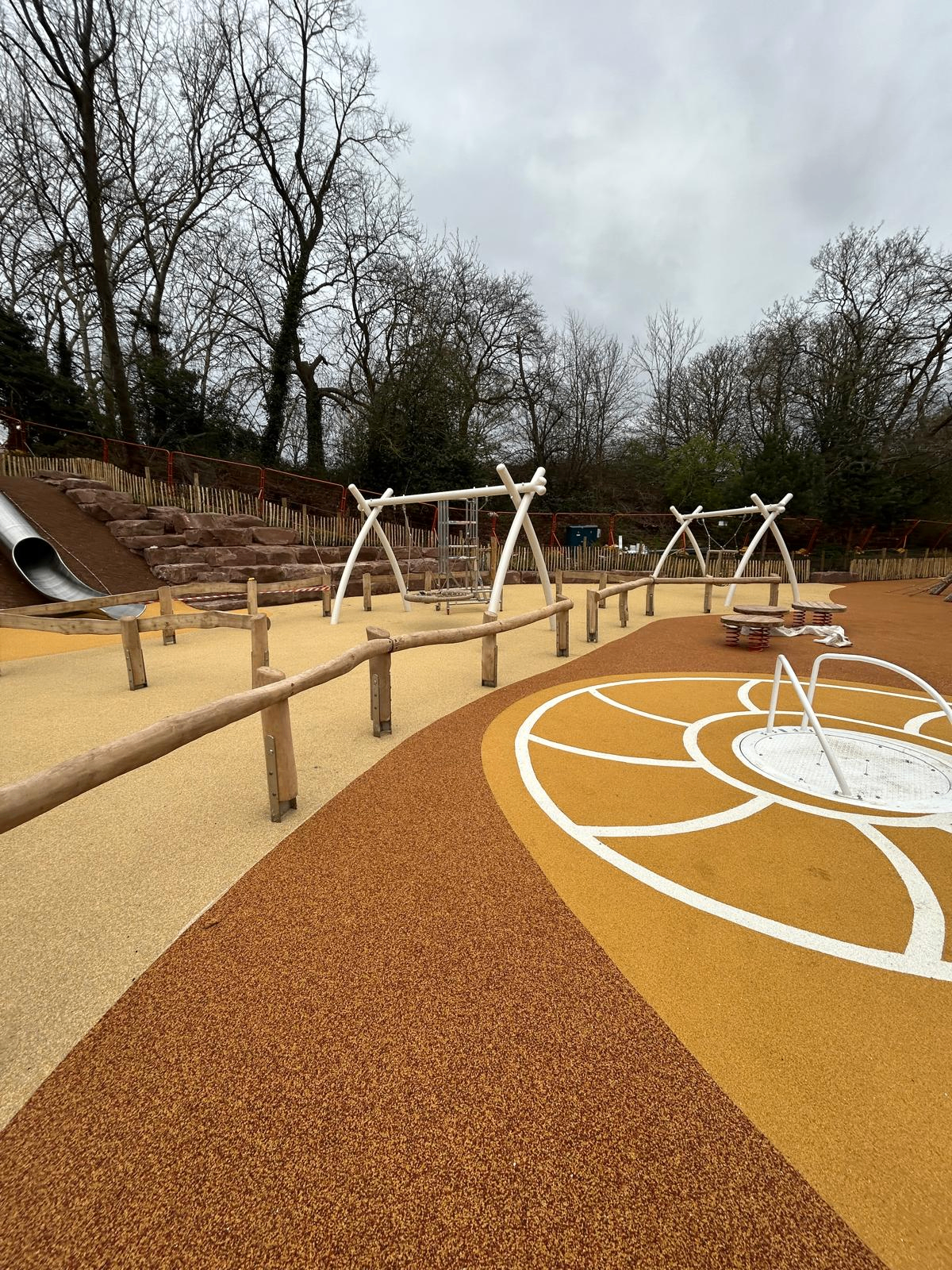 Coloured resin-bound playground surfacing