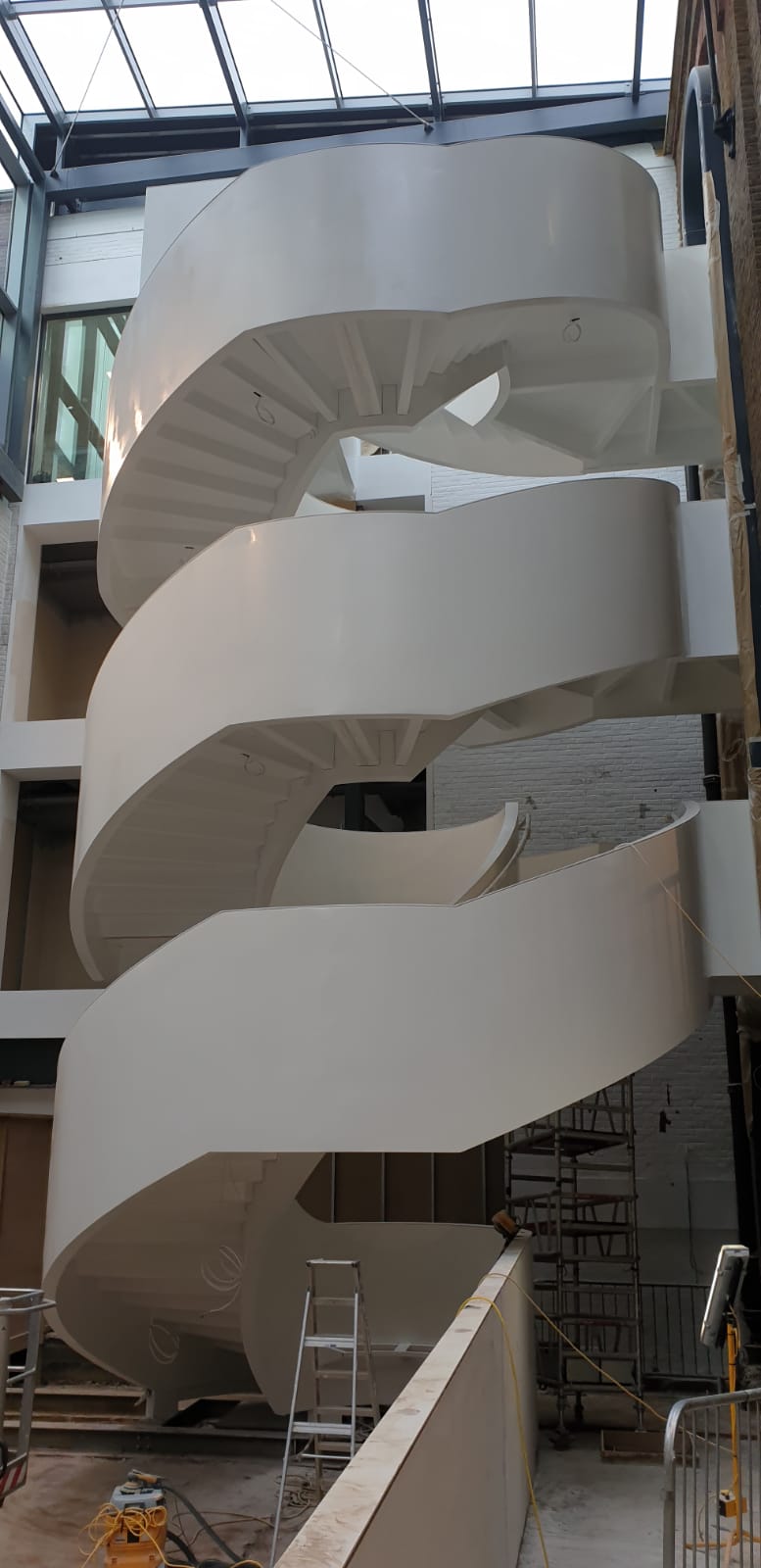 Professional feature staircase spraying by Shaw Spray Ltd in West Sussex