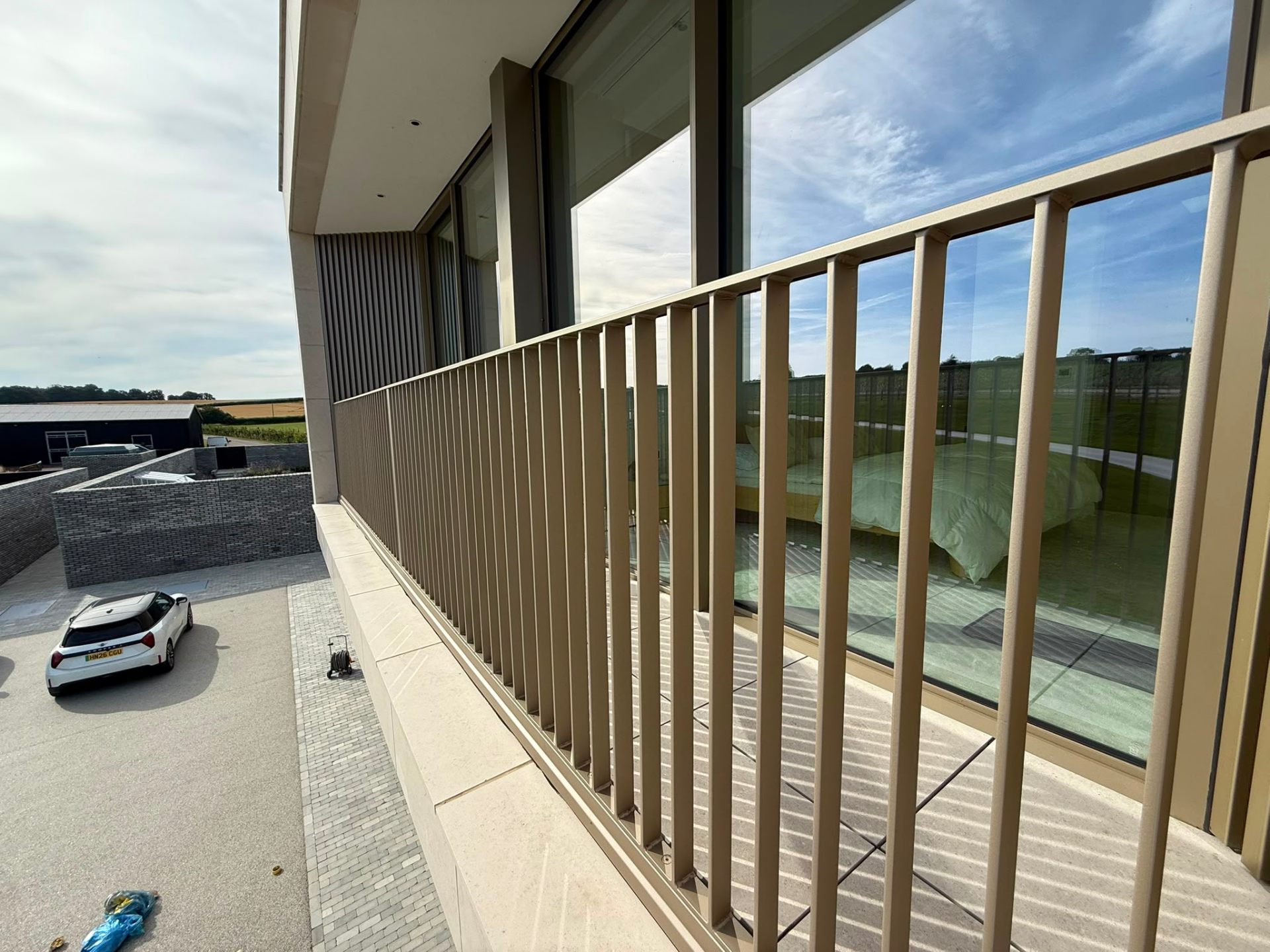 Professional balustrade spraying by Shaw Spray Ltd in West Sussex