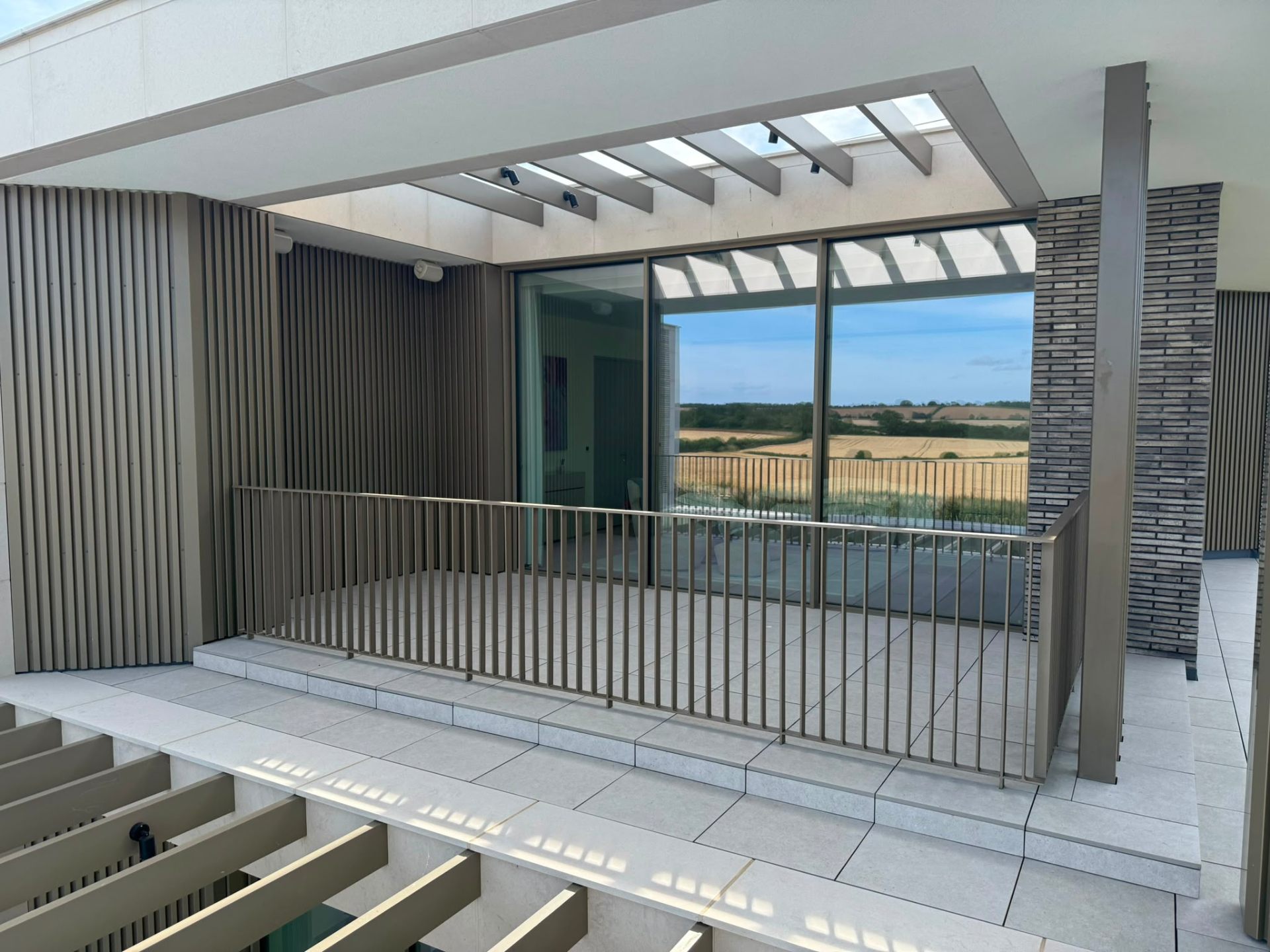 Professional balustrade spraying by Shaw Spray Ltd in West Sussex