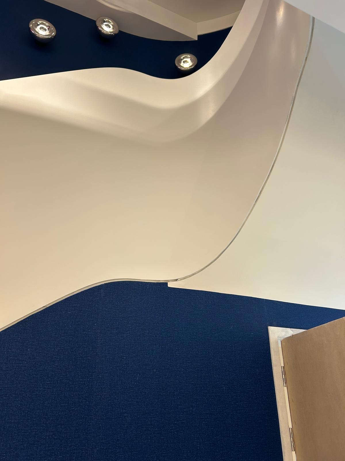 Professional feature staircase spraying by Shaw Spray Ltd in West Sussex