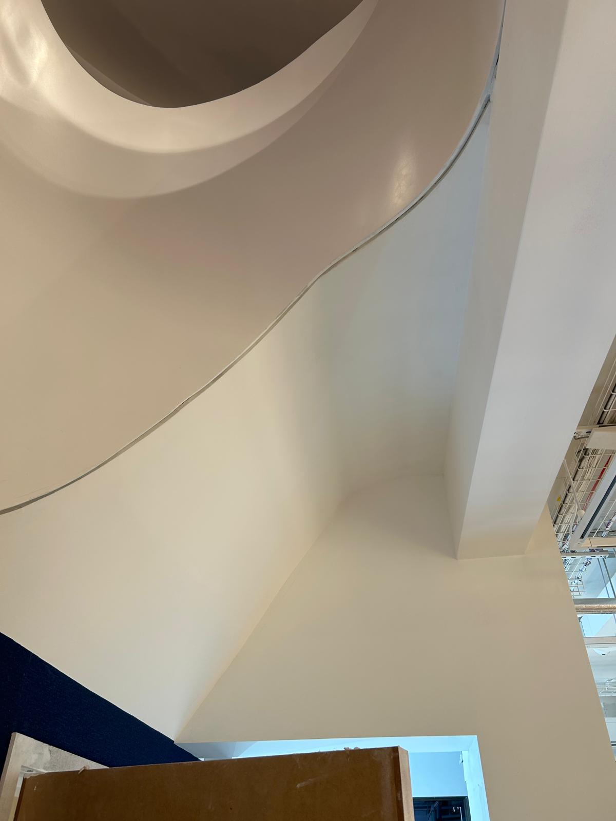 Professional feature staircase spraying by Shaw Spray Ltd in West Sussex