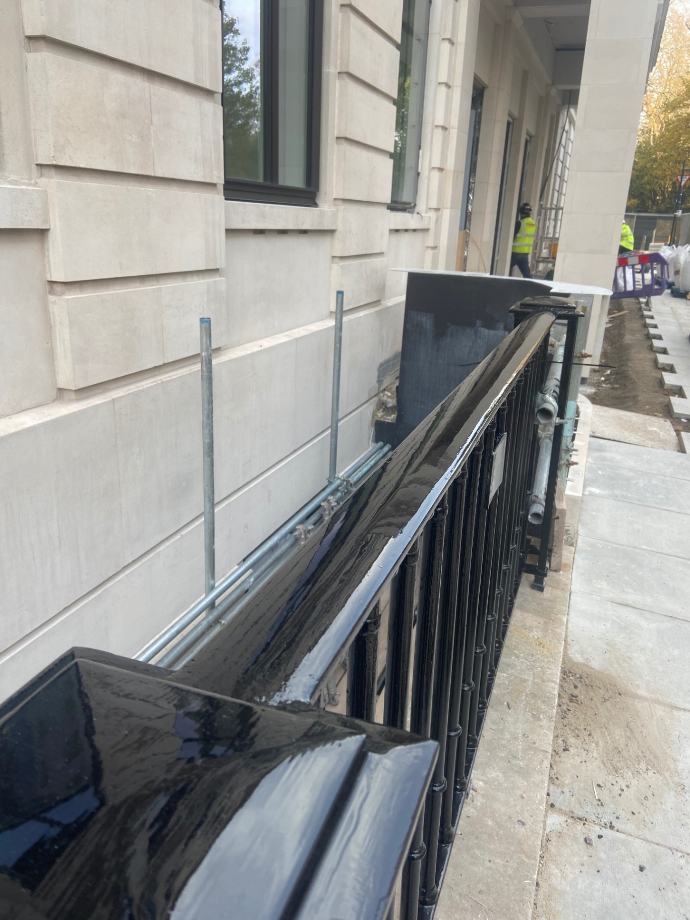 Professional balustrade spraying by Shaw Spray Ltd in West Sussex