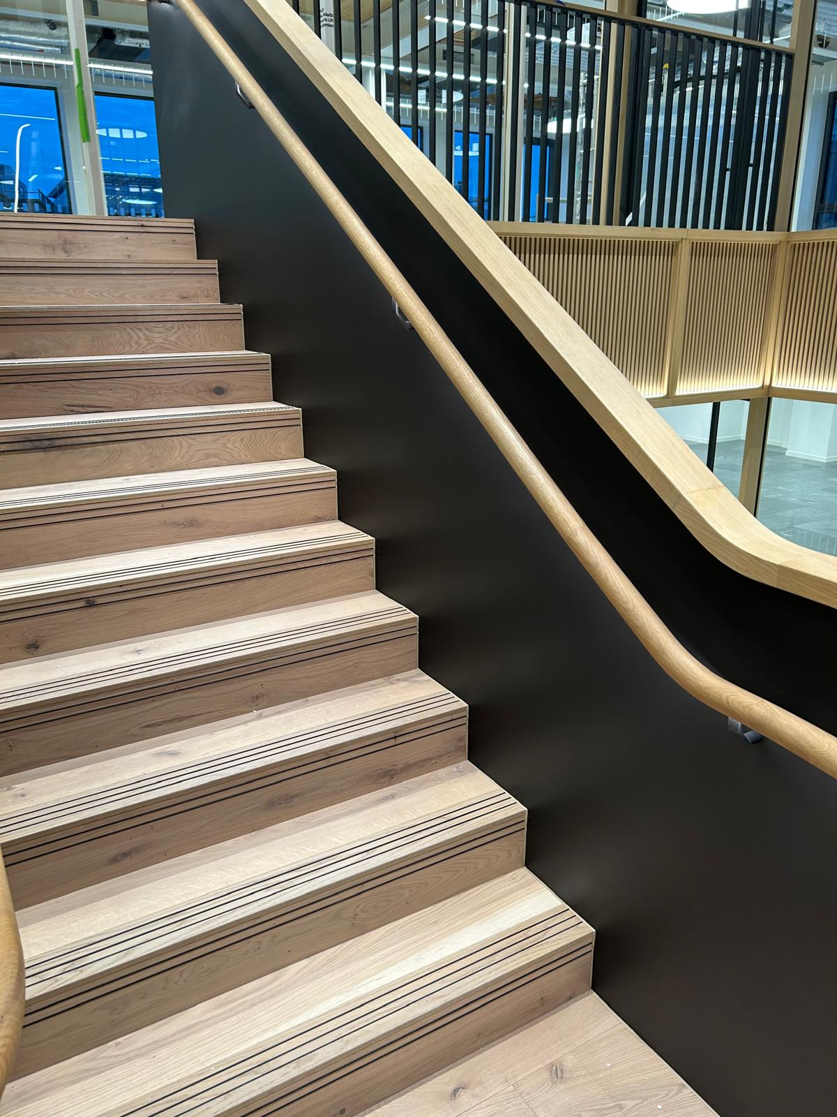 Staircase Spraying — example of Shaw Spray's work