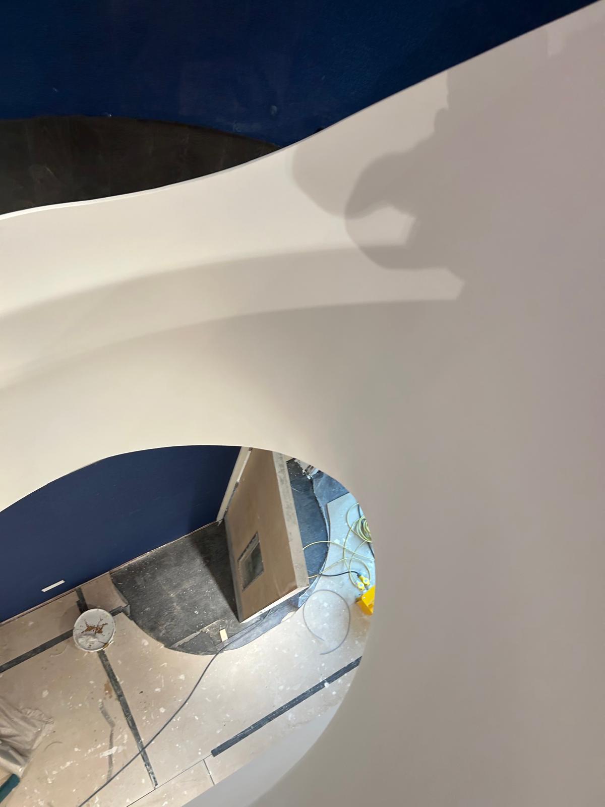 Professional feature staircase spraying by Shaw Spray Ltd in West Sussex