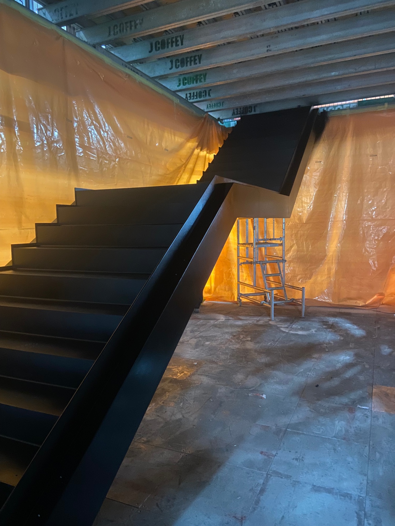 Professional feature staircase spraying by Shaw Spray Ltd in West Sussex