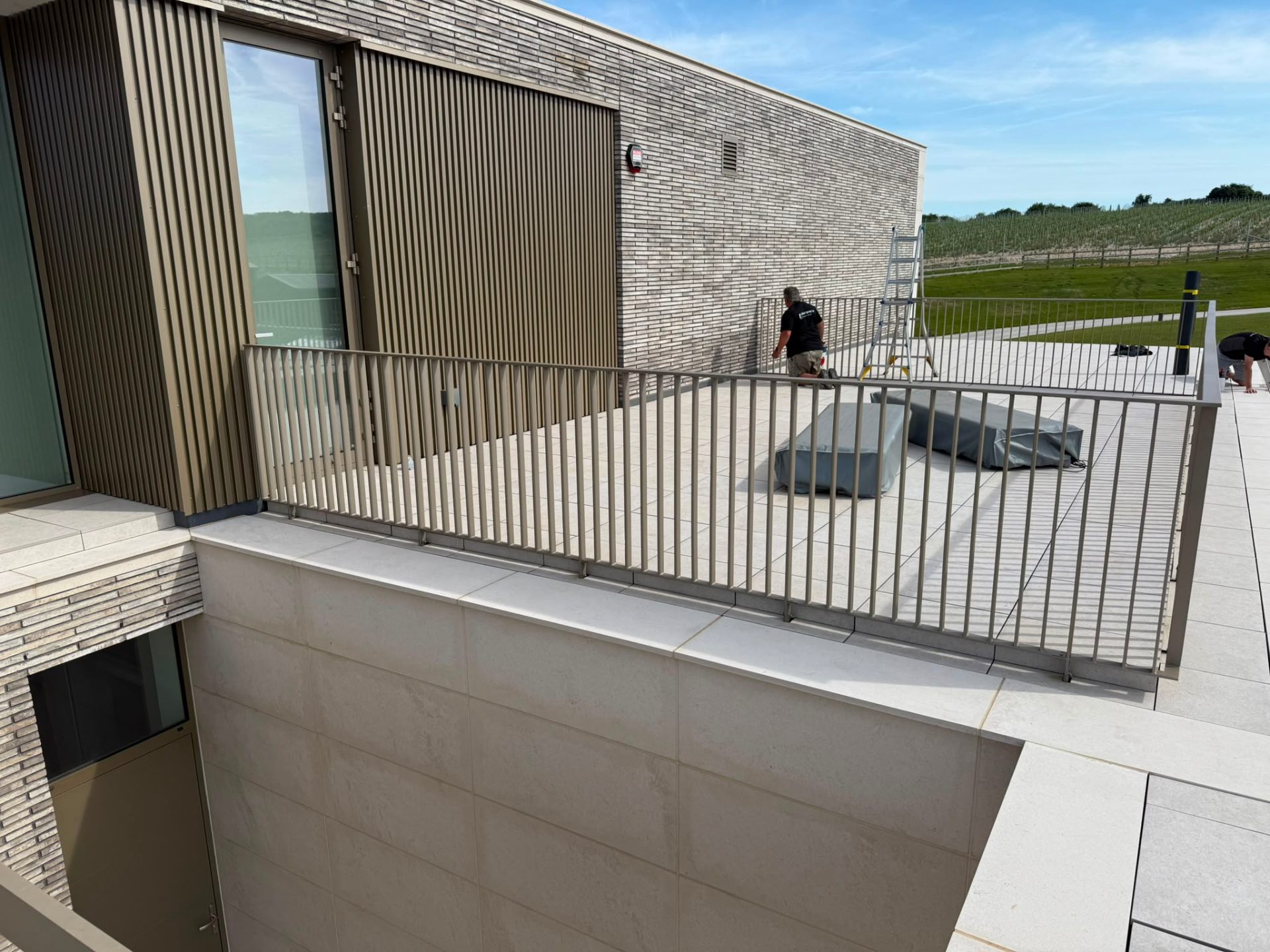 Professional balustrade spraying by Shaw Spray Ltd in West Sussex